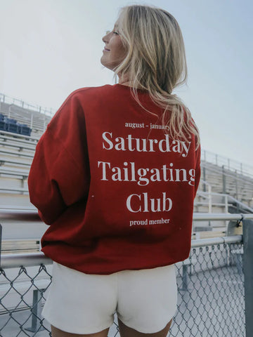 *Saturday Tailgating Club Red Sweatshirt