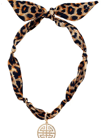 Leopard Scarf Necklace