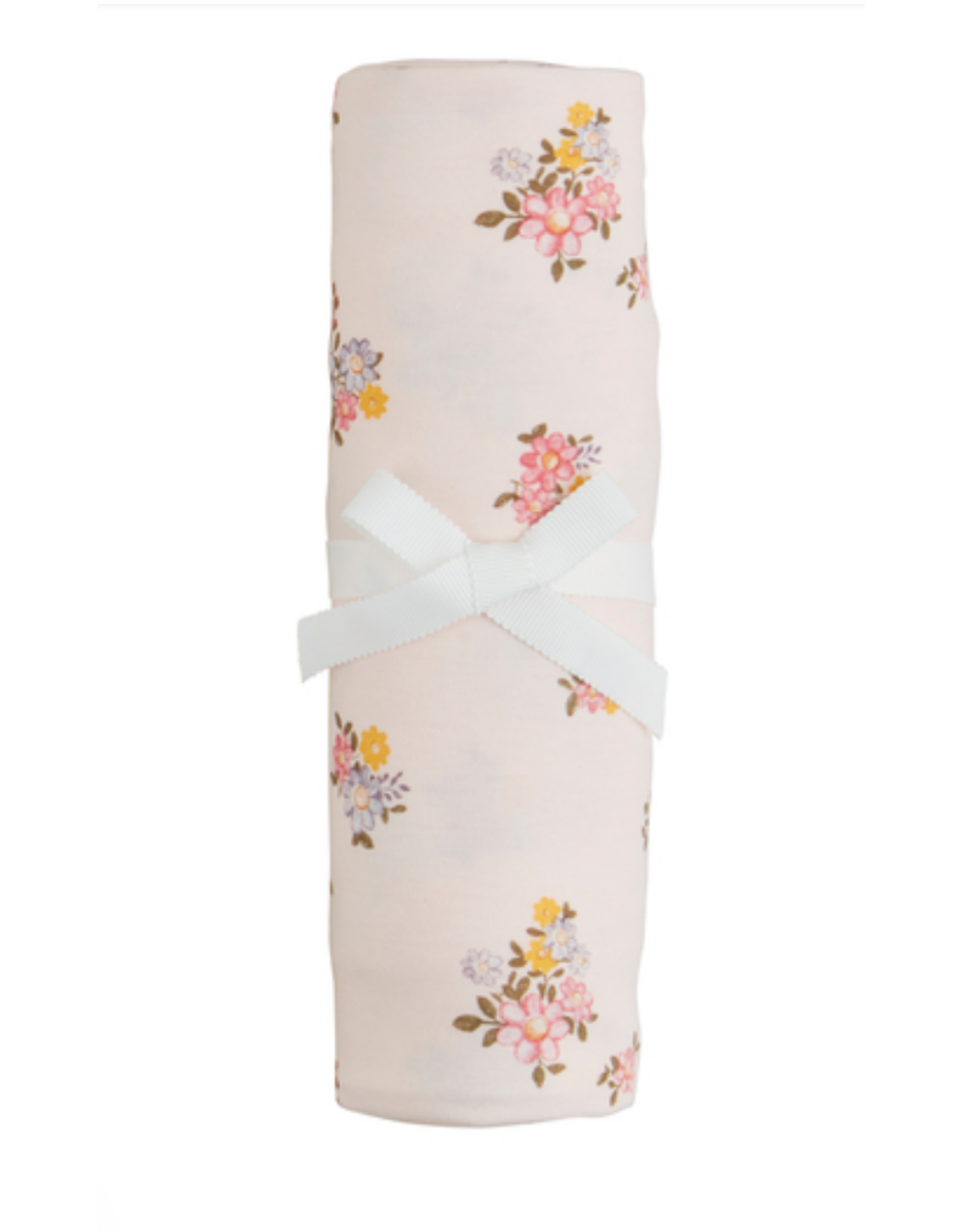 Mudpie | Pink Floral Soft Knit Swaddle