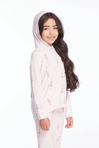 Chaser | Allover Ballerinas Girls Pullover Hoodie