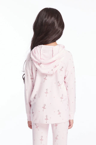 Chaser | Allover Ballerinas Girls Pullover Hoodie