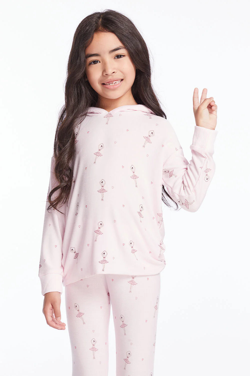 Chaser | Allover Ballerinas Girls Pullover Hoodie