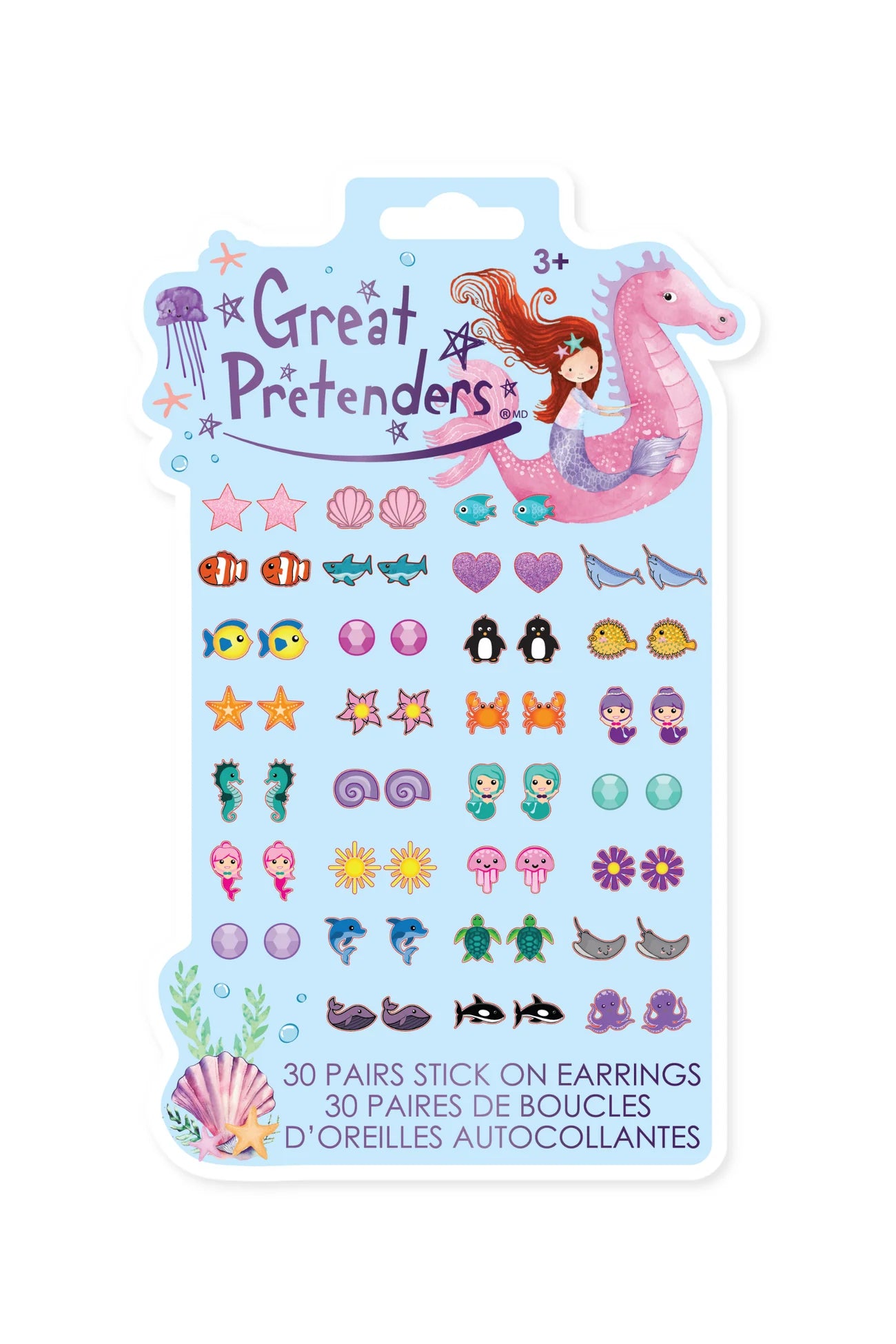 Mermaid Press On Earrings