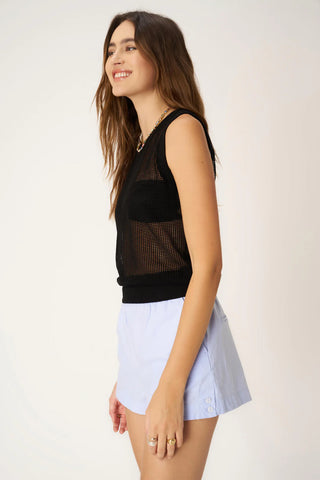 Project Social T | Soleil Mesh Tank in Black