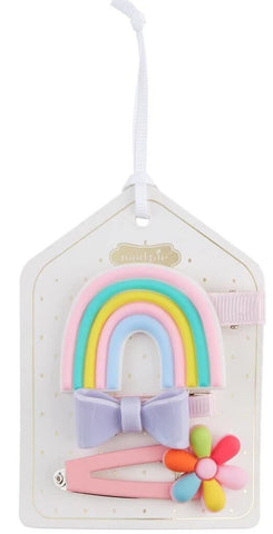 Mudpie | Rainbow Multi Color Hair Clip