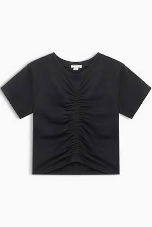 Short Sleeve Cinched-Front T-Shirt