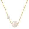 Double Pearl Pendant Necklace