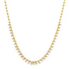 Gold Ball Necklace with Graduated CZ Stones