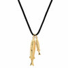 Double Fish Corded Pendant Necklace