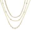 Triple Layer Link Chain Tennis Necklace