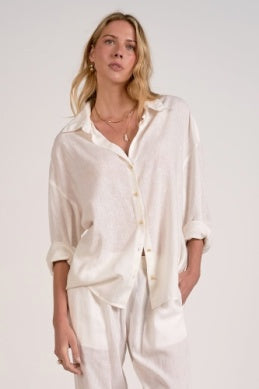 Elan | Linen Button Up Top