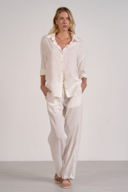 Elan | Linen Button Up Top