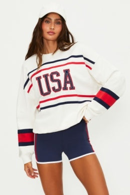 Beach Riot | Devyn Oversized Sweatshirt in Firework Colorblock