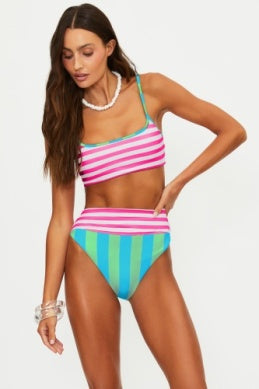 Beach Riot | Val Bralette Top in Cove Stripe