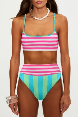Beach Riot | Val Bralette Top in Cove Stripe