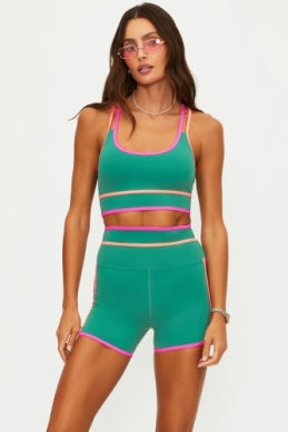 Beach Riot | Anari Top in Rally Green Colorblock