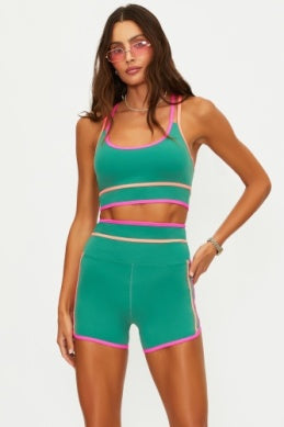 Beach Riot | Anari Top in Rally Green Colorblock