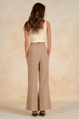 Elan | Wide Leg Pant in Tan