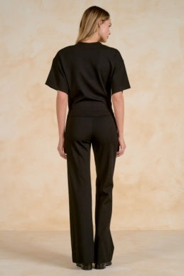 Elan | Crewneck Top in Black