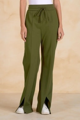 Elan | Drawstring Open Bottom Pant in Olive