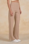 Elan | Wide Leg Pant in Taupe