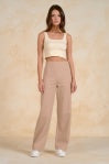 Elan | Wide Leg Pant in Taupe