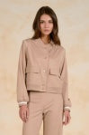 Elan | Bomber Jacket in Taupe
