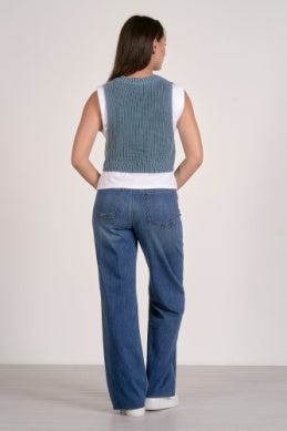 Elan | 2 Sweater Sleeveless Layered Top