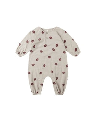 Rylee + Cru | Henley Jumpsuit Football