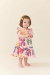 Pink Chicken | Baby Harper Dress Set | Patterned Bows