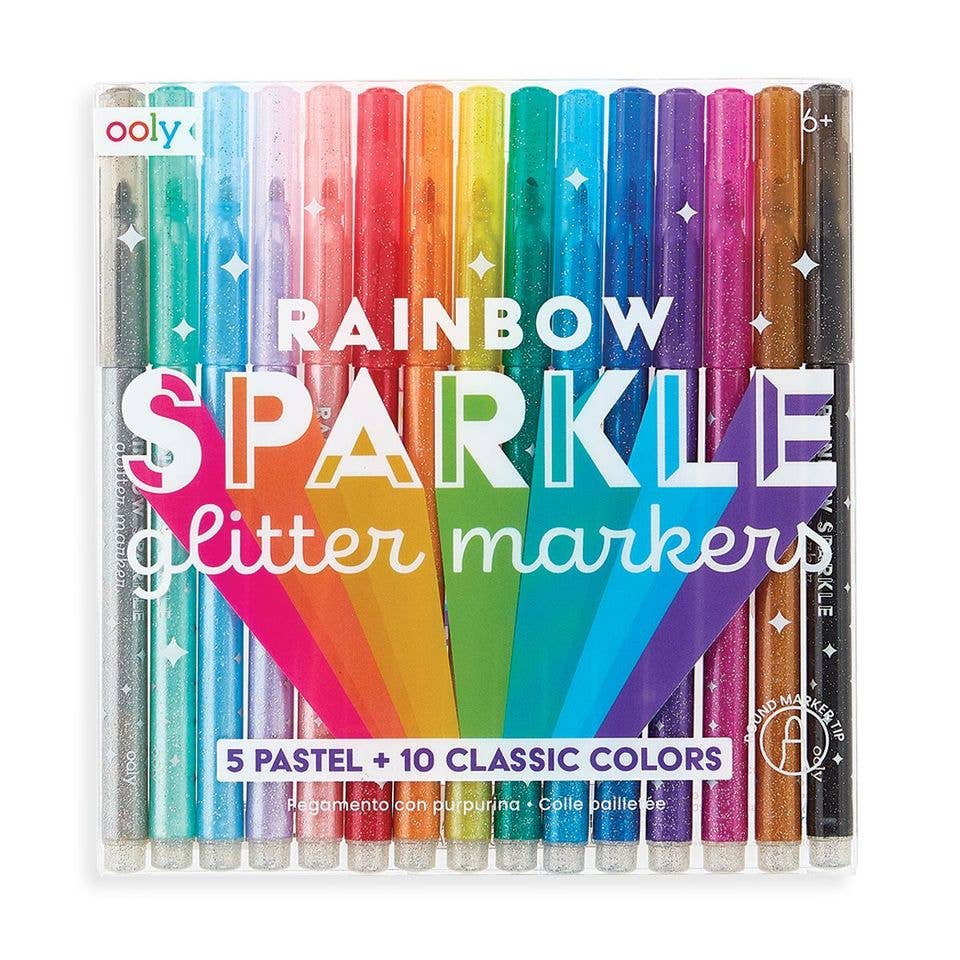 *Rainbow Sparkle Glitter Markers