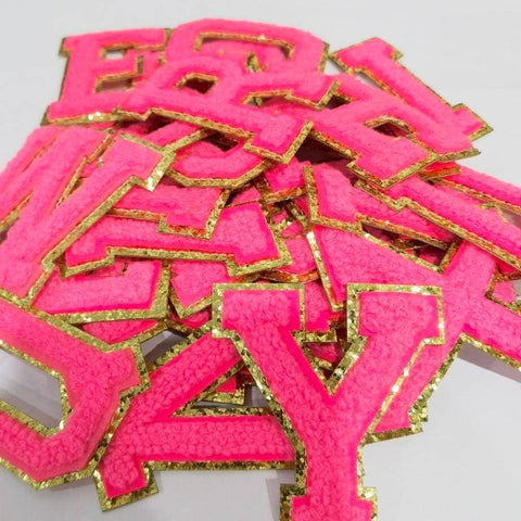 Chenille Letter Patches - This Little Piggy