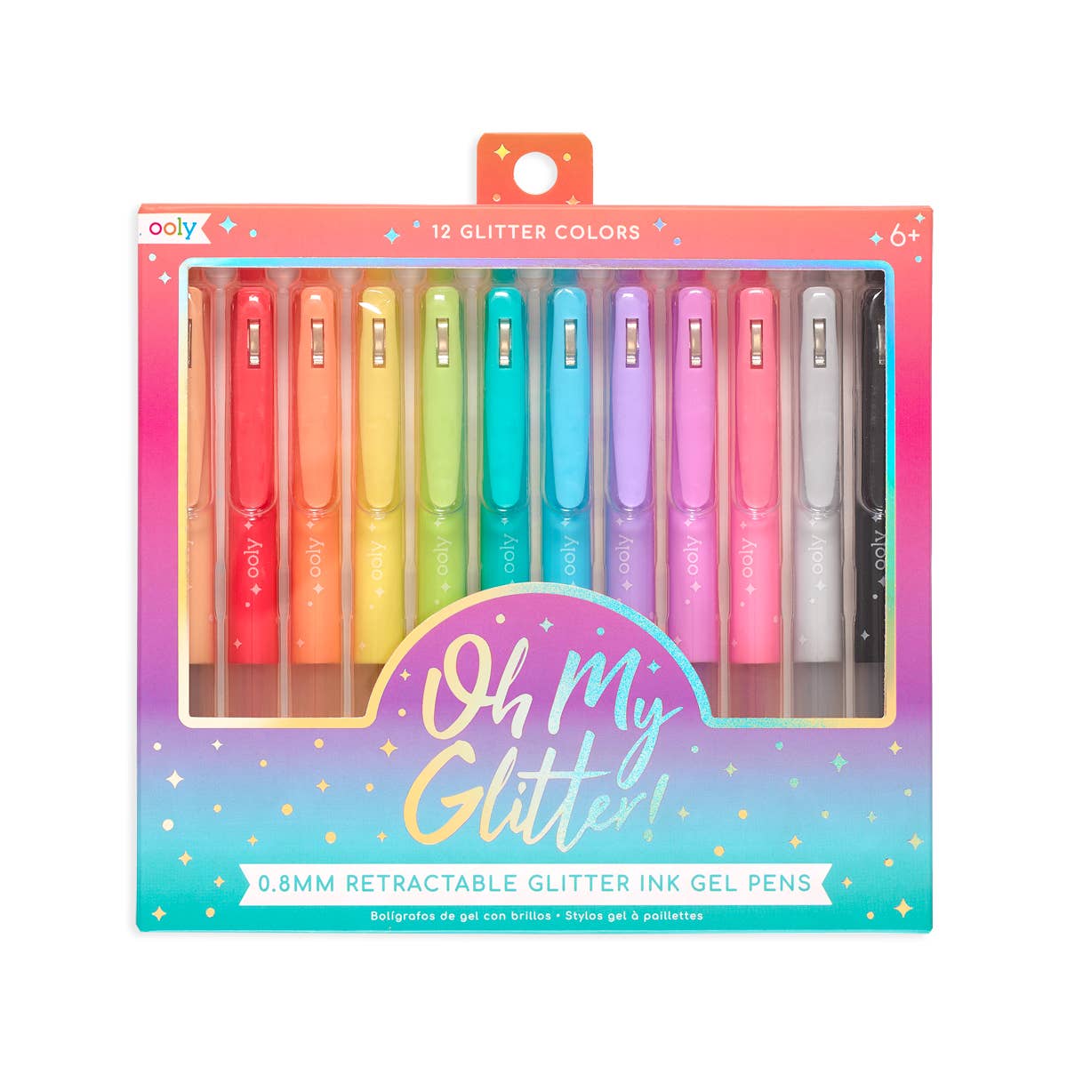 *Oh My Glitter! Retractable Glitter Gel Pens - Set of 12