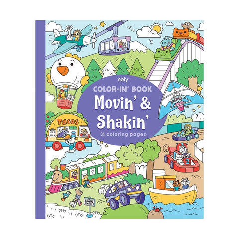 *Color-In' Book: Movin' & Shakin'