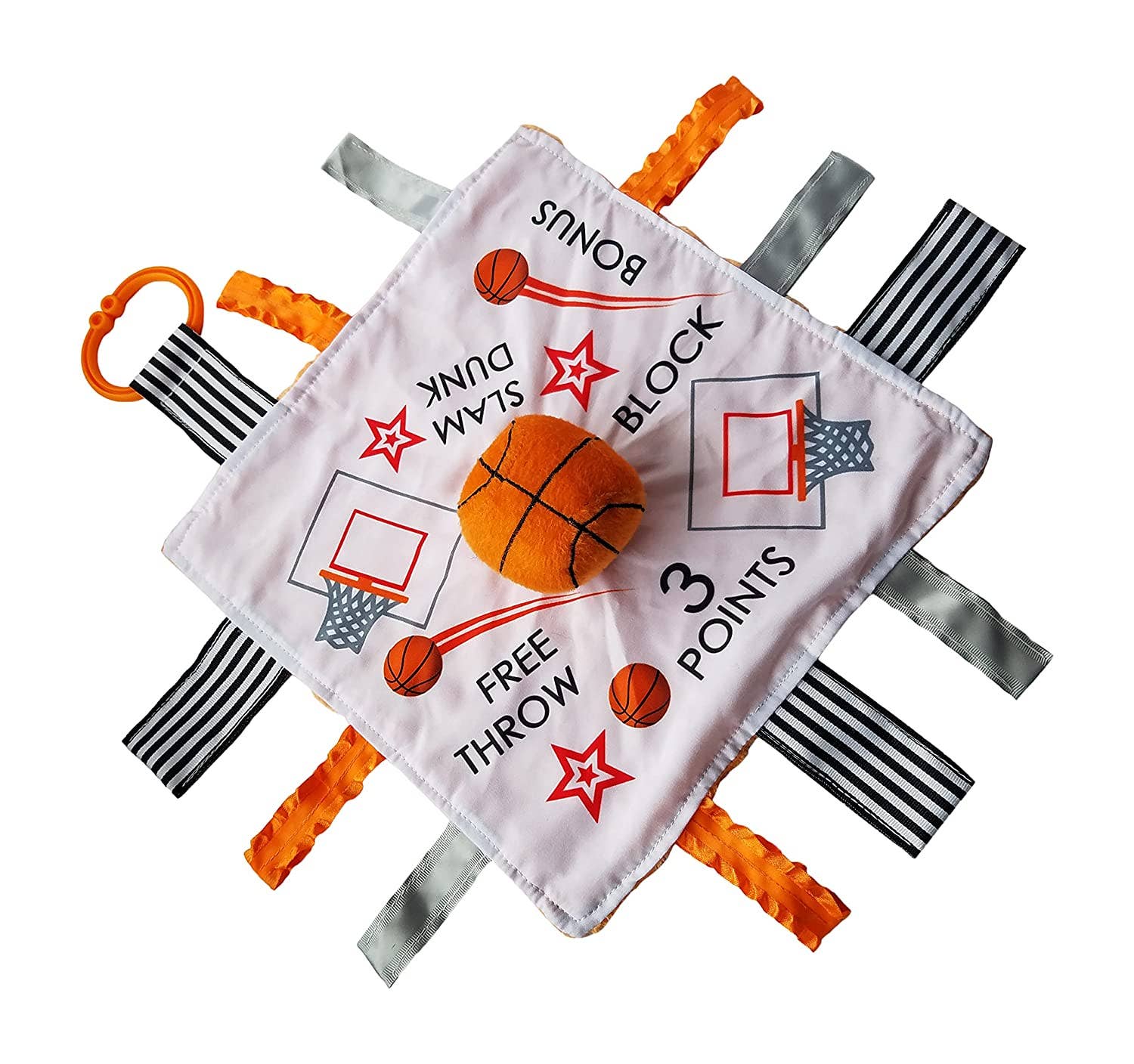 Basketball Baby Learning Lovey Tag Stroller Toy 10