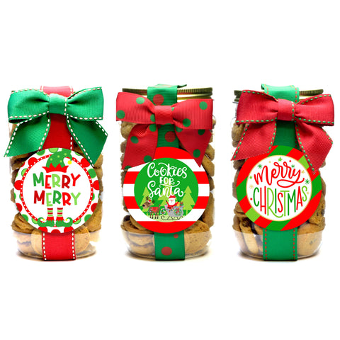 Cookie Pint Jars - Christmas Holiday - Asst #3