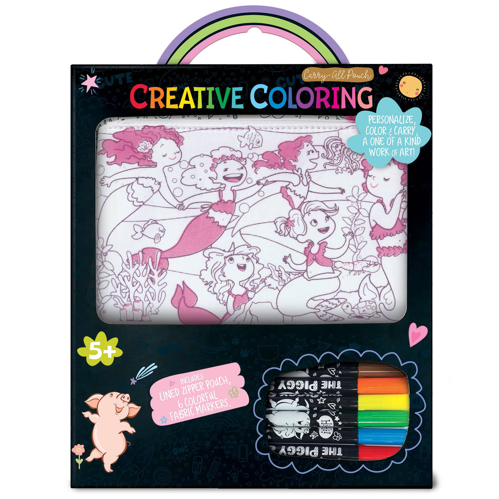 Creative Coloring: Carry All Pouch- Magical Mermaids