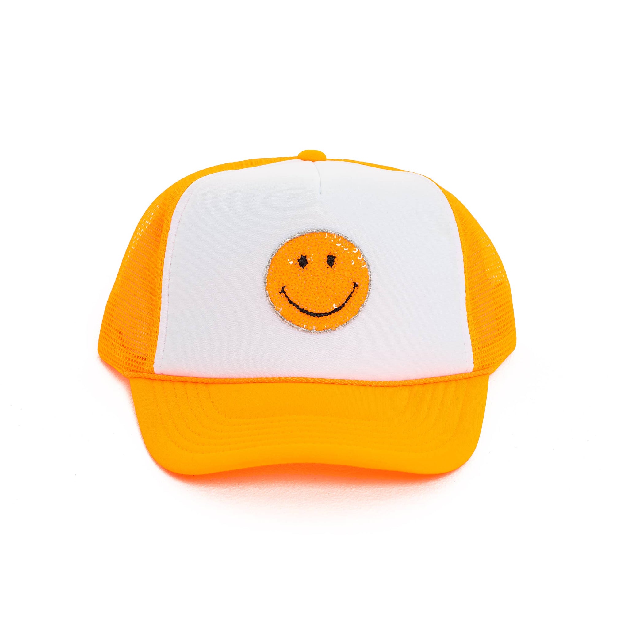 Trucker Hat w/ Smiley Face Patch for Kids