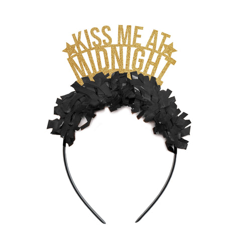 Kiss me at Midnight New Years Party Headband Crown Decor
