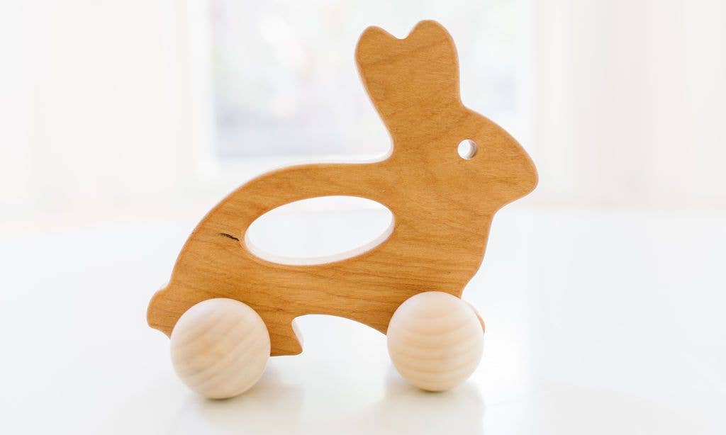 *Bunny Push Wooden Toy