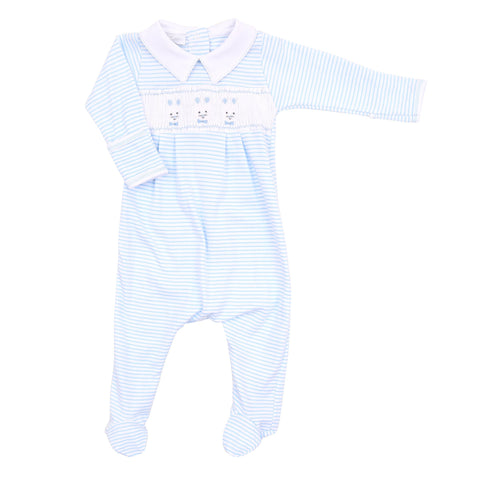 Classic Bunnies Smocked Collared Footie - This Little Piggy