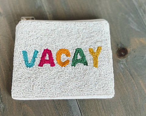 *Vacay Beaded Coin Purse