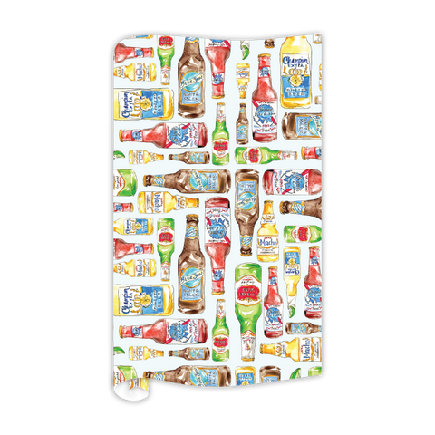 Handpainted Beer Bottles Pattern Wrapping Paper