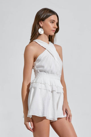 *Cross Neck Romper