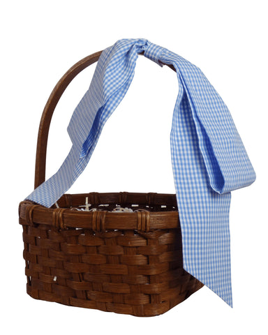 Easter Basket Bow in Blue Gingham