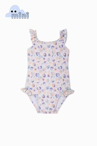 *Polka Dot Puff Swimsuit – Brilliant White