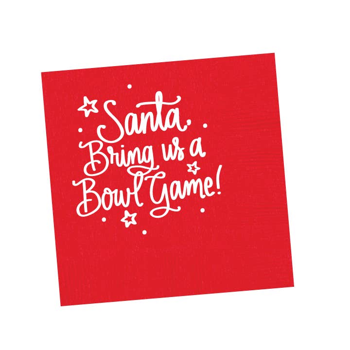 Napkins - Santa Bring Us a Bowl Game! (2 colors)