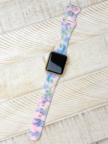 *Watercolor Tie Dye Silicone Watch Band  - One Size