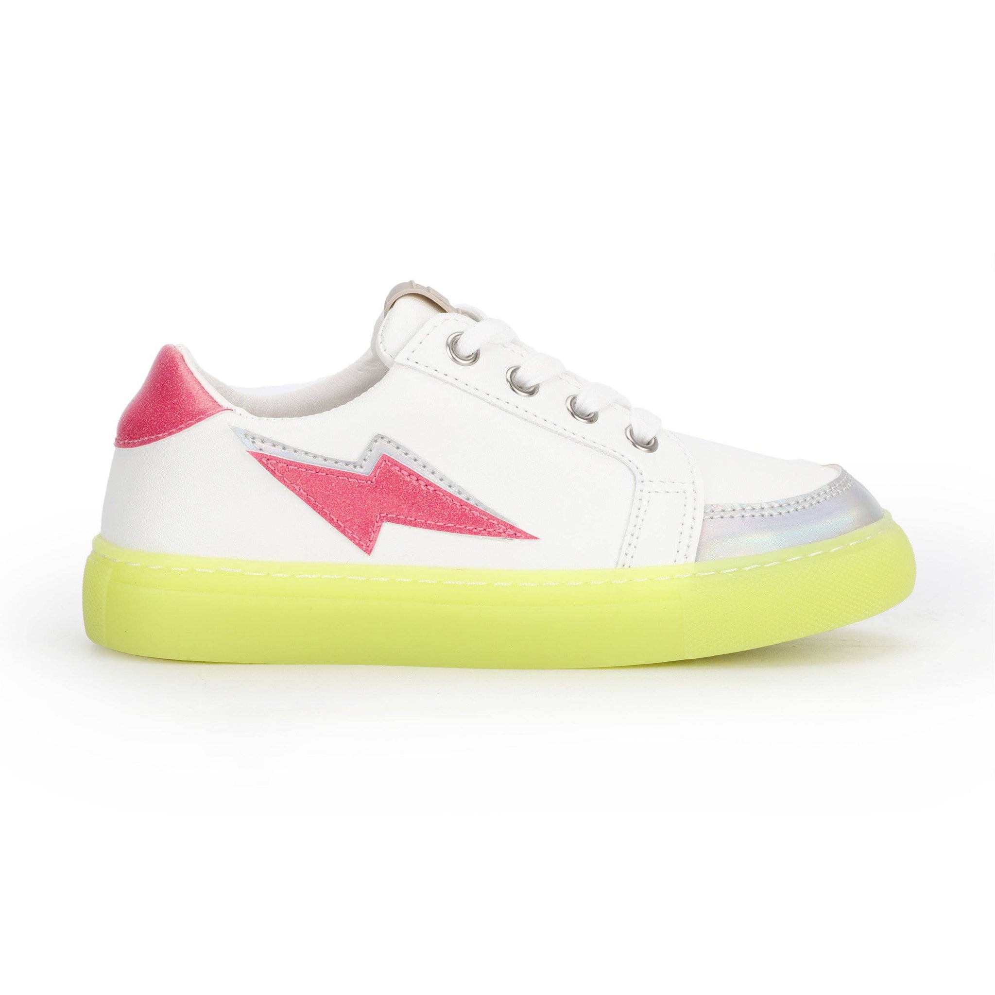 Miss Bolt Sneaker in Hot Pink/Neon Yellow