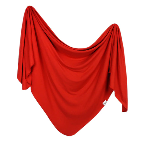 *Knit Swaddle Blanket- Apple